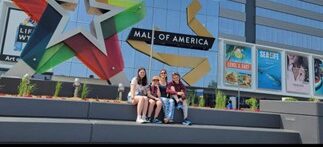 international-student-mila-wodkiewicz-in-front-of-mall-of-america-with-host-family