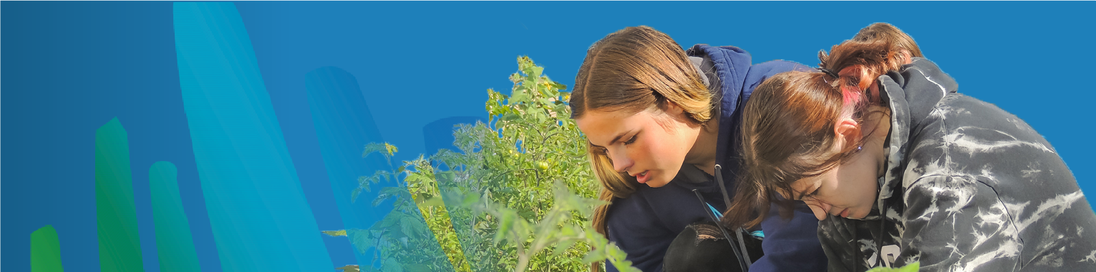 hero-of-two-students-gardening-with-lakehead-public-schools-blue-and-rainbow-logo