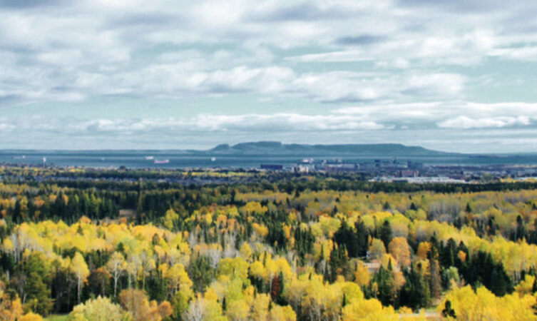 sleeping-giant-in-the-distance-with-yellow-and-green-trees-in-front